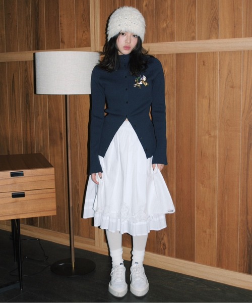 musubore(ムスボレ)の「2way long sleeve plain cardigan / ロングスリーブプレーンカーディガン(カーディガン/ボレロ・レディース・ブラック/パープル/ブルー/ネイビー・FREE)」の3枚目の写真