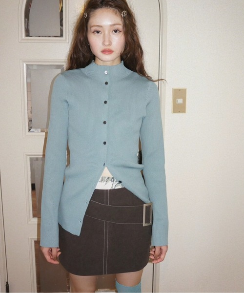 way ロングスリーブプレーンカーディガン　ムスボレ　musubore 2way long sleeve plain cardigan / ロングスリーブプレーン