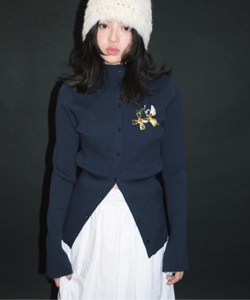 2way long sleeve plain cardigan / ロングスリーブプレーン
