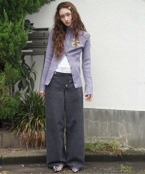 musubore(ムスボレ)の「2way long sleeve plain cardigan / ロングスリーブプレーンカーディガン(カーディガン/ボレロ・レディース・ブラック/パープル/ブルー/ネイビー・FREE)」の11枚目の写真