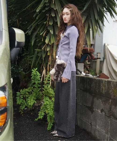 musubore(ムスボレ)の「2way long sleeve plain cardigan / ロングスリーブプレーンカーディガン(カーディガン/ボレロ・レディース・ブラック/パープル/ブルー/ネイビー・FREE)」の19枚目の写真