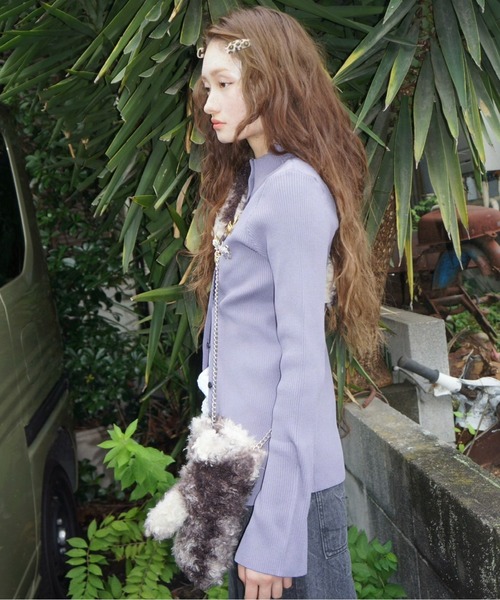 musubore(ムスボレ)の「2way long sleeve plain cardigan / ロングスリーブプレーンカーディガン(カーディガン/ボレロ・レディース・ブラック/パープル/ブルー/ネイビー・FREE)」の20枚目の写真