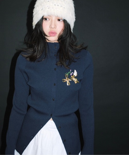 2way long sleeve plain cardigan / ロングスリーブプレーン
