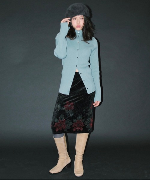 way ロングスリーブプレーンカーディガン　ムスボレ　musubore 2way long sleeve plain cardigan / ロングスリーブプレーン