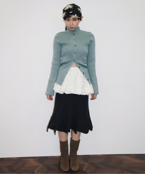 way ロングスリーブプレーンカーディガン　ムスボレ　musubore 2way long sleeve plain cardigan / ロングスリーブプレーン
