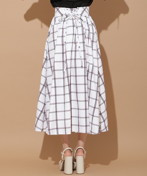 WILLSELECTION(ウィルセレクション)の「チェック柄タックギャザースカート(スカート・レディース・ホワイト/ベージュ・FREE)」の15枚目の写真