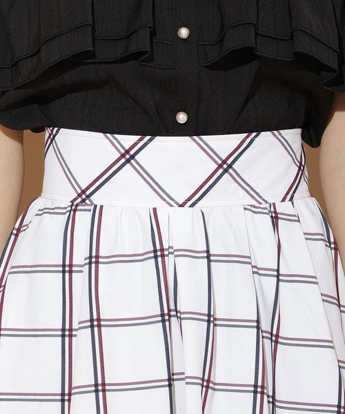 WILLSELECTION(ウィルセレクション)の「チェック柄タックギャザースカート(スカート・レディース・ホワイト/ベージュ・FREE)」の14枚目の写真