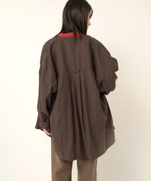 RNA-N(アールエヌエーエヌ)の「B2920 ライトジャケットシャツ(シャツ/ブラウス・レディース・ブラウン/インディゴブルー/オリーブ/ブラック・FREE)」の6枚目の写真