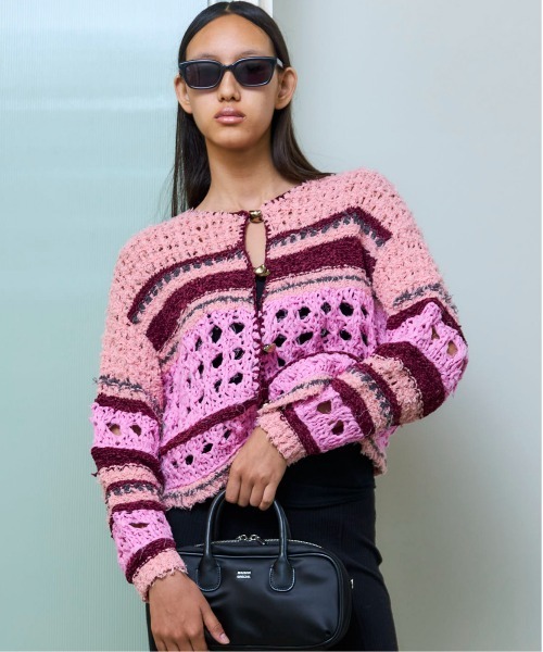 カーディガン 「25AW PRE-ORDER」Hand-knitted Cardigan/ハンドカーディガン「MAISON SPECIAL/メゾンスペ 25AW PRE-ORDER】Hand-knitted Cardigan/ハンドカーディガン