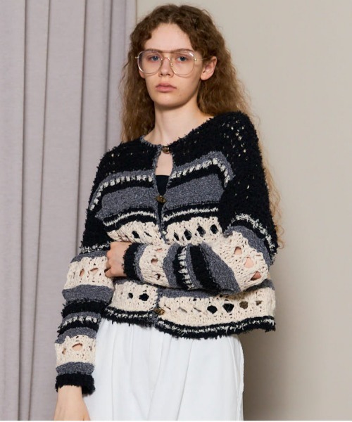 Hand-knitted Cardigan/ハンドカーディガン【MAISON SPECIAL/メゾン