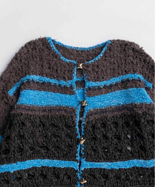 MAISON SPECIAL(メゾンスペシャル)の「Hand-knitted Cardigan/ハンドカーディガン【MAISON SPECIAL/メゾンスペシャル】(カーディガン/ボレロ・レディース・ブラック/ピンク/グレー・FREE)」の12枚目の写真
