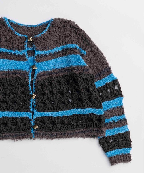 MAISON SPECIAL(メゾンスペシャル)の「Hand-knitted Cardigan/ハンドカーディガン【MAISON SPECIAL/メゾンスペシャル】(カーディガン/ボレロ・レディース・ブラック/ピンク/グレー・FREE)」の13枚目の写真