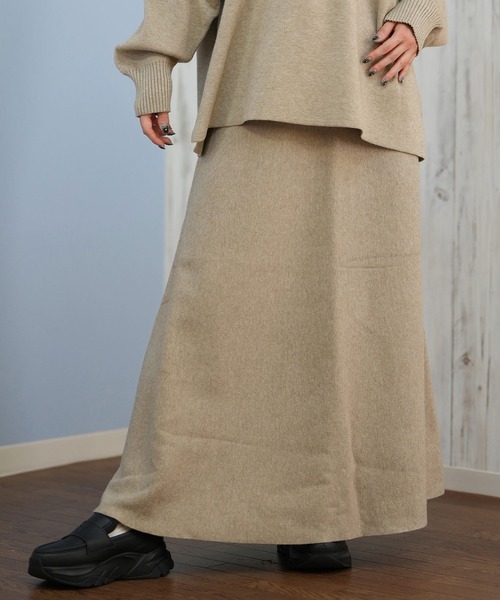 RIKKA FEMME/リッカファム ロングスカート リブニットスカート