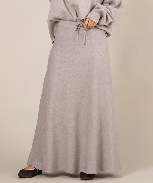 ムラサキスポーツ（ムラサキスポーツ）の「RIKKA FEMME/リッカファム ロングスカート リブニットスカート セットアップ対応 RF25FW15（スカート・レディース・ブラウン/ベージュ/グレー・FREE）」の19枚目の写真