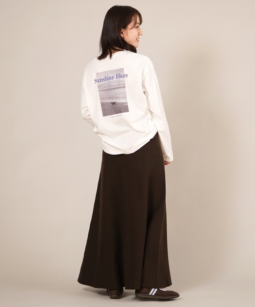 ムラサキスポーツ（ムラサキスポーツ）の「RIKKA FEMME/リッカファム ロングスカート リブニットスカート セットアップ対応 RF25FW15（スカート・レディース・ブラウン/ベージュ/グレー・FREE）」の7枚目の写真