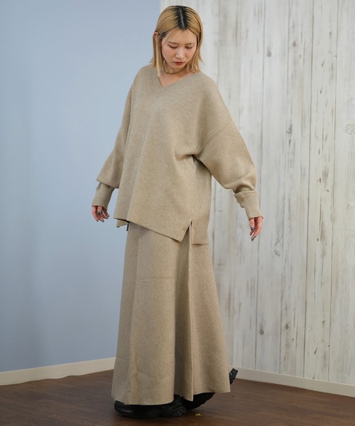 セール】RIKKA FEMME/リッカファム ロングスカート リブニットスカート