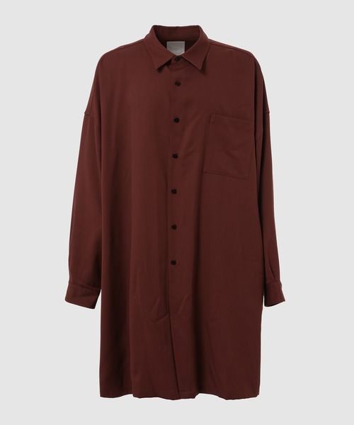 WhoWhat(フーワット)の「5X SHIRT <LONG LENGTH>(シャツ/ブラウス・メンズ・ブラック/レッド系その他・FREE)」の1枚目の写真