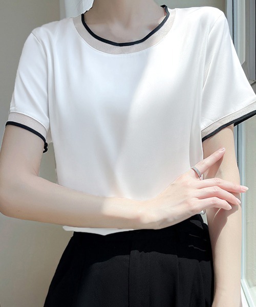 Miniministore（ミニミニストア）の「クルーネック サテン風シャツブラウス（シャツ/ブラウス・レディース・ホワイト/シャンパン/ブラック・L/XL/M/2XL）」の21枚目の写真