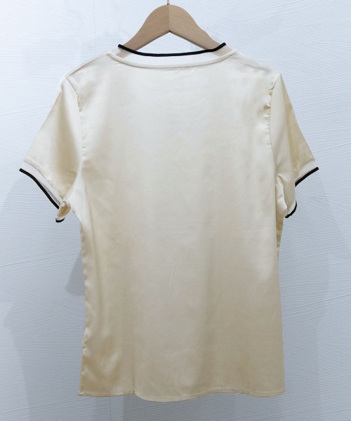 Miniministore（ミニミニストア）の「クルーネック サテン風シャツブラウス（シャツ/ブラウス・レディース・ホワイト/シャンパン/ブラック・L/XL/M/2XL）」の9枚目の写真