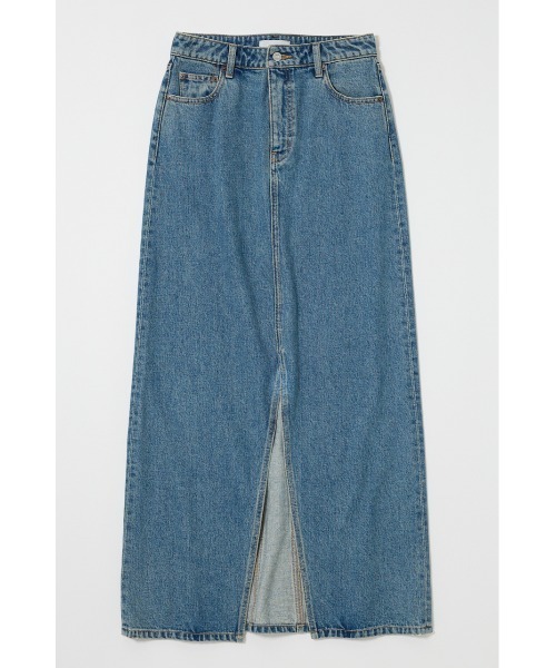 MOUSSY（マウジー）の「SLIT DENIM スカート（スカート・レディース・ダークブルー/ブルー・1/2）」の8枚目の写真
