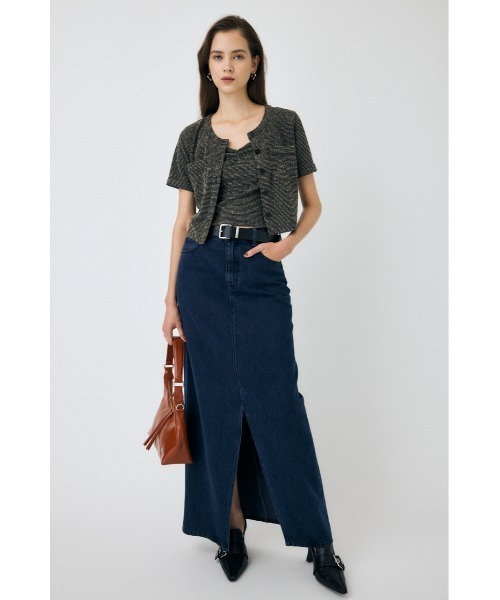MOUSSY（マウジー）の「SLIT DENIM スカート（スカート・レディース・ダークブルー/ブルー・1/2）」の10枚目の写真