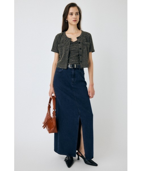 MOUSSY（マウジー）の「SLIT DENIM スカート（スカート・レディース・ダークブルー/ブルー・1/2）」の11枚目の写真