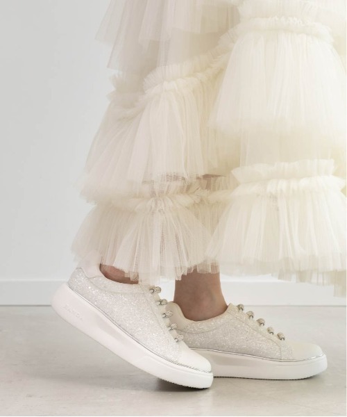 RANDA（ランダ）の「ビジューパーツグリッタースニーカー（スニーカー・レディース・ブラック/ホワイト/ピンク/シルバー・M/L/S/LL）」の9枚目の写真