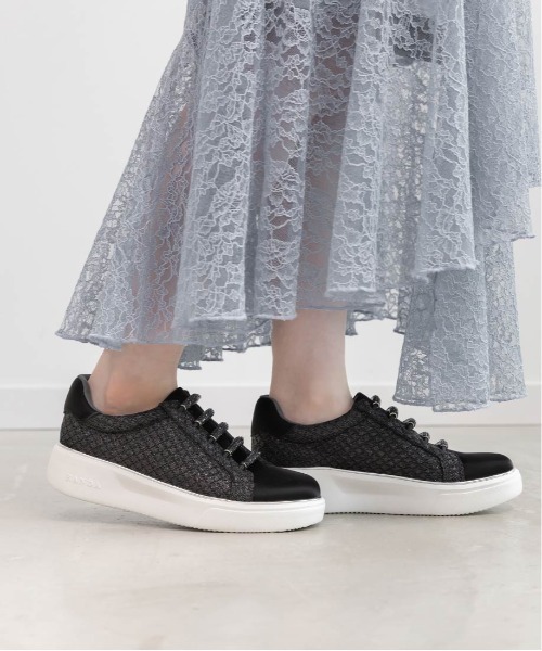 RANDA（ランダ）の「ビジューパーツグリッタースニーカー（スニーカー・レディース・ブラック/ホワイト/ピンク/シルバー・M/L/S/LL）」の15枚目の写真