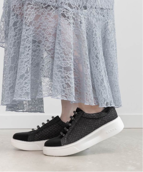 RANDA（ランダ）の「ビジューパーツグリッタースニーカー（スニーカー・レディース・ブラック/ホワイト/ピンク/シルバー・M/L/S/LL）」の18枚目の写真