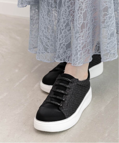 RANDA（ランダ）の「ビジューパーツグリッタースニーカー（スニーカー・レディース・ブラック/ホワイト/ピンク/シルバー・M/L/S/LL）」の19枚目の写真