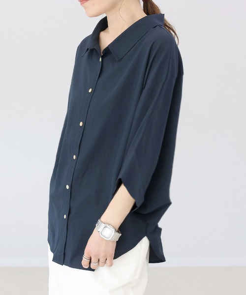 MAISON DE THERESE（メゾン ド テレーズ）の「フラッパースリーブシャツ（シャツ/ブラウス・レディース・ブラック/アイボリー/カーキ/グレー/ホワイト/Brick/ネイビー・FREE）」の21枚目の写真