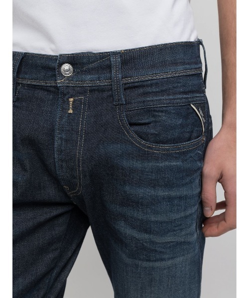 REPLAY(リプレイ)の「スリムフィットANBASS HYPERFLEX DUST ブルーストレッチデニム(デニムパンツ・メンズ・ダークブルー・W36xL32/W34xL32/W33xL32/W32xL32/W31xL32/W30xL32/W29xL32/W28xL32)」の5枚目の写真