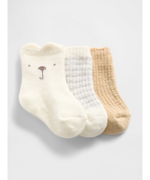 GAP（ギャップ）の「CashSoft カシミヤタッチ クルーソックス 3足セット (ベビー)（ソックス/靴下・キッズ・ベージュ/ピンク・0-3M/3-6M/6-12M/12-24M）」の2枚目の写真