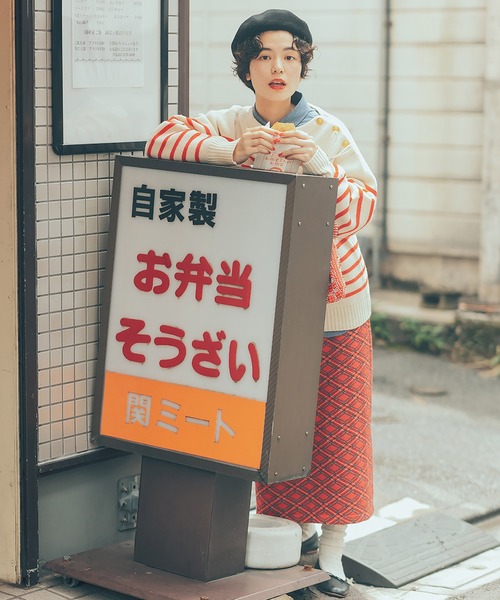 CHILD WOMAN（チャイルドウーマン）の「ウールハーフミラノ肩釦ボートネック プルオーバー（ニット/セーター・レディース・サックスブルー/ネイビー/レッド・FREE）」の9枚目の写真