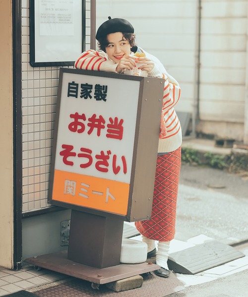 CHILD WOMAN（チャイルドウーマン）の「ウールハーフミラノ肩釦ボートネック プルオーバー（ニット/セーター・レディース・サックスブルー/ネイビー/レッド・FREE）」の10枚目の写真