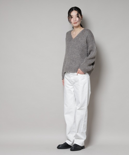 upperhights(アッパーハイツ)の「upper hights/THE CECILIE BONE(デニムパンツ・レディース・オフホワイト・25/24/23)」の2枚目の写真