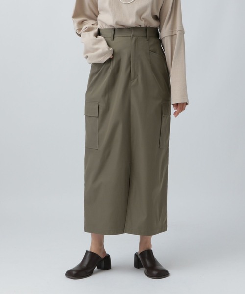 LEPSIM（レプシィム）の「ツイルカーゴスカート　575323（スカート・レディース・カーキブラウン/アイボリー/チャコールグレー・FREE）」の3枚目の写真