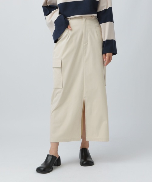 LEPSIM（レプシィム）の「ツイルカーゴスカート　575323（スカート・レディース・カーキブラウン/アイボリー/チャコールグレー・FREE）」の5枚目の写真