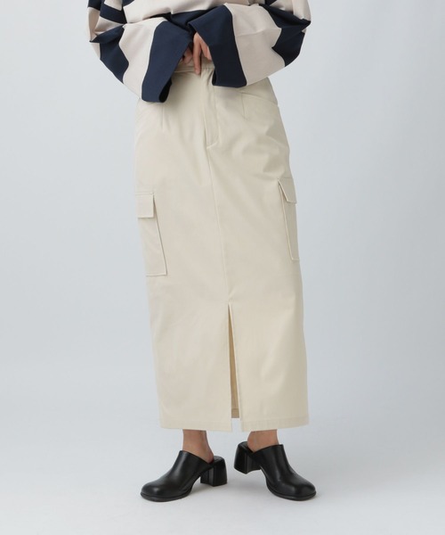 LEPSIM（レプシィム）の「ツイルカーゴスカート　575323（スカート・レディース・カーキブラウン/アイボリー/チャコールグレー・FREE）」の6枚目の写真