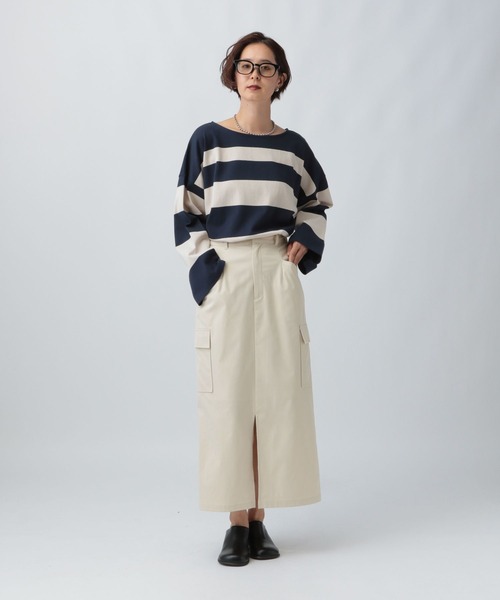 LEPSIM（レプシィム）の「ツイルカーゴスカート　575323（スカート・レディース・カーキブラウン/アイボリー/チャコールグレー・FREE）」の7枚目の写真