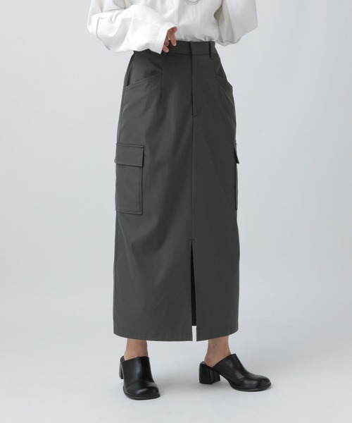 LEPSIM（レプシィム）の「ツイルカーゴスカート　575323（スカート・レディース・カーキブラウン/アイボリー/チャコールグレー・FREE）」の12枚目の写真