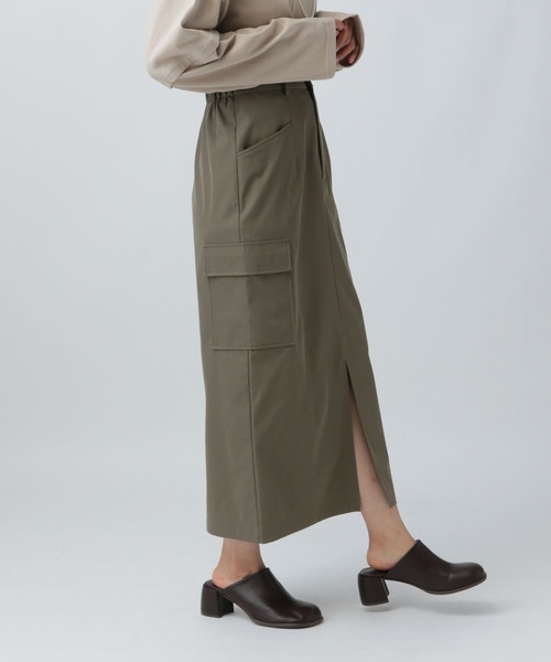 LEPSIM（レプシィム）の「ツイルカーゴスカート　575323（スカート・レディース・カーキブラウン/アイボリー/チャコールグレー・FREE）」の18枚目の写真