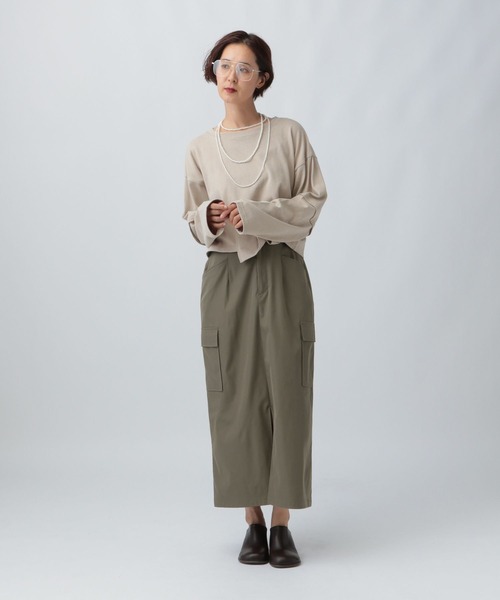 LEPSIM（レプシィム）の「ツイルカーゴスカート　575323（スカート・レディース・カーキブラウン/アイボリー/チャコールグレー・FREE）」の19枚目の写真