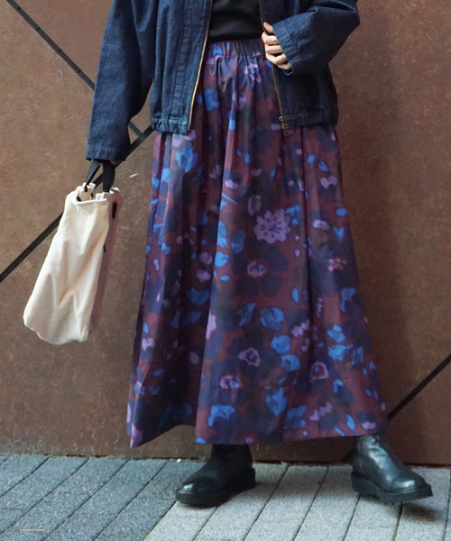 JOURNAL STANDARD LUXE（ジャーナルスタンダード　ラックス）の「リバティNyリップフラワースカート（スカート・レディース・ブラウン/ボルドー・FREE）」の6枚目の写真