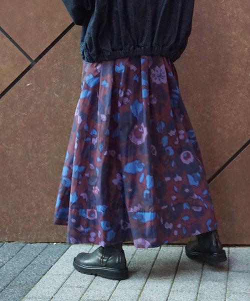 JOURNAL STANDARD LUXE（ジャーナルスタンダード　ラックス）の「リバティNyリップフラワースカート（スカート・レディース・ブラウン/ボルドー・FREE）」の8枚目の写真