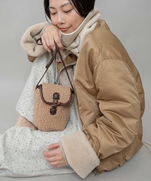 Munich（ミューニック）の「ボア＆フェイクレザーポシェット（ボディバッグ/ウエストポーチ）」