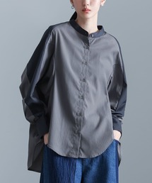 kOhAKU（コハク）の「『配色切替ラウンドシャツ』（シャツ/ブラウス・レディース）」