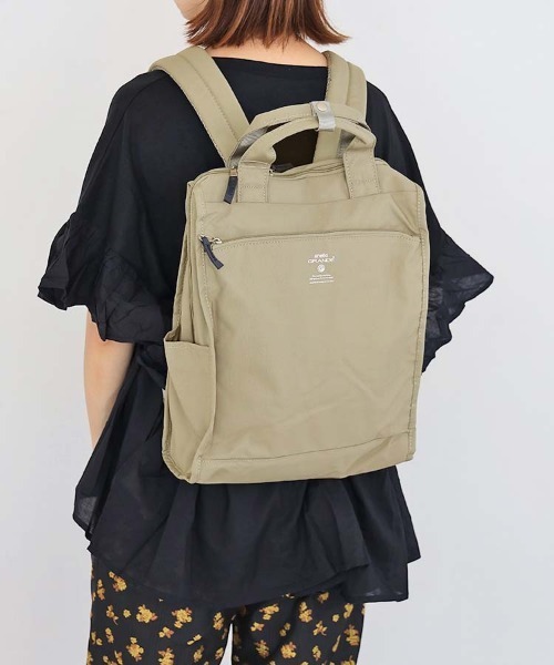 anello(アネロ)の「anello キャビントート型リュック(バックパック/リュック・レディース・ブラック/グレー系その他/オリーブ/ダークブラック/ベージュ・FREE)」の3枚目の写真