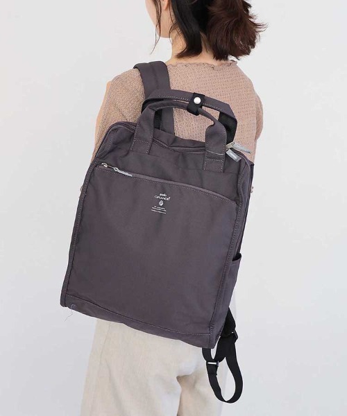 anello(アネロ)の「anello キャビントート型リュック(バックパック/リュック・レディース・ブラック/グレー系その他/オリーブ/ダークブラック/ベージュ・FREE)」の1枚目の写真