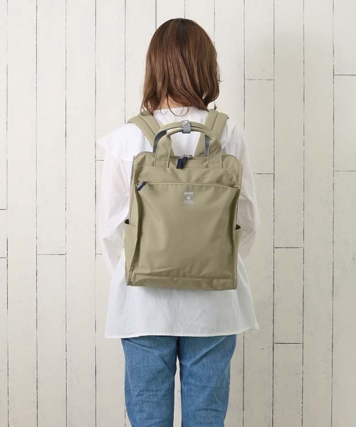 anello(アネロ)の「anello キャビントート型リュック(バックパック/リュック・レディース・ブラック/グレー系その他/オリーブ/ダークブラック/ベージュ・FREE)」の16枚目の写真